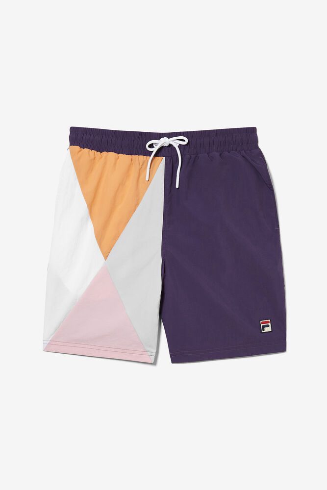 Fila Shorts Herre Lilla Frazer Printed Swim UOV-706894